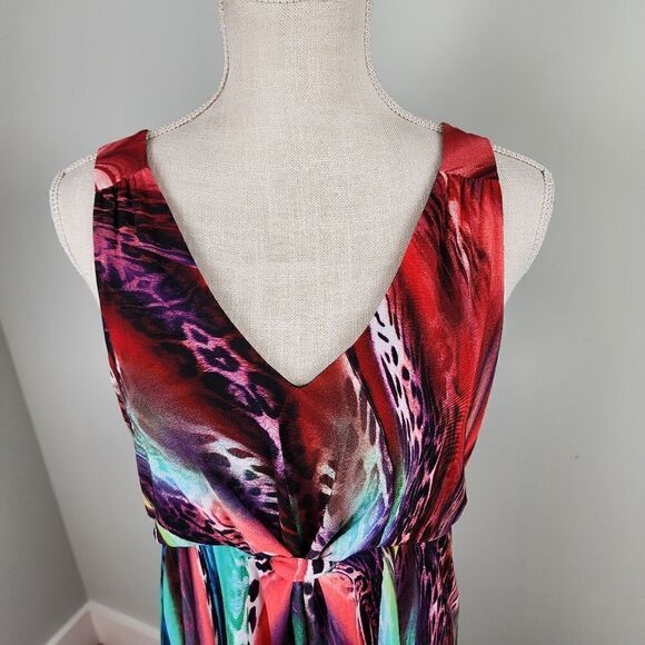 Kate And Mallory Design Women's Sleeveless V Neck And Back Maxi Dress Size Small - Picture 2 of 8